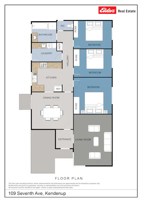 109 Seventh Avenue, Kendenup, WA, 6323 - Floorplan 1