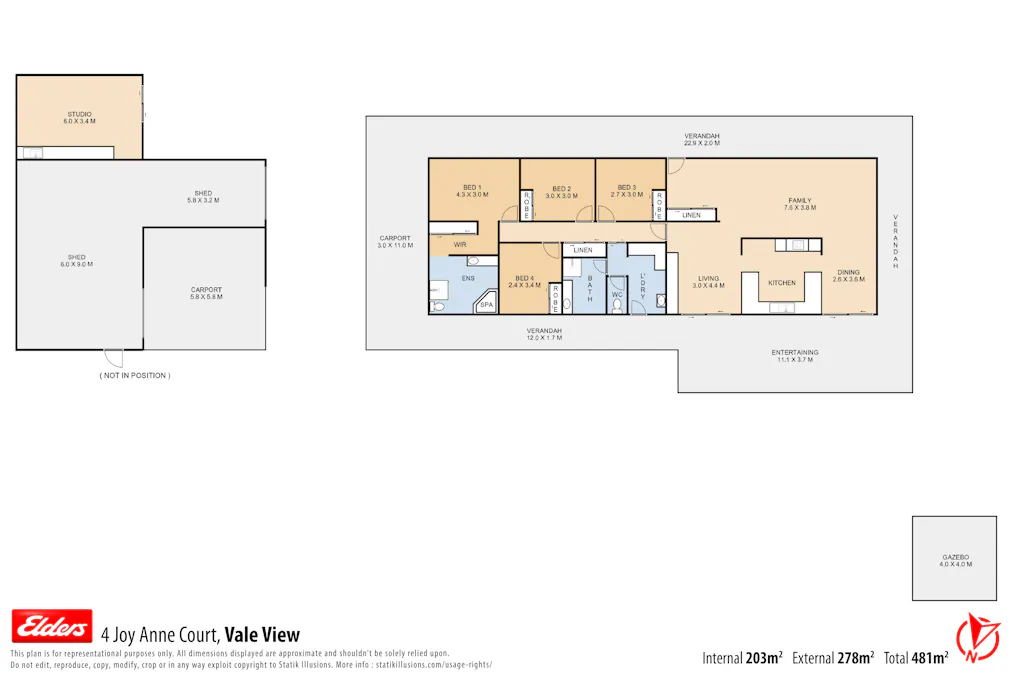 4 Joy-Anne Court, Vale View, QLD, 4352 - Floorplan 1