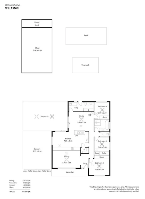 60 Dawkins Avenue, Willaston, SA, 5118 - Floorplan 1