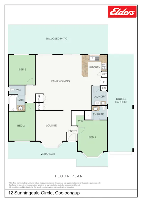 12 Sunningdale Circle, Cooloongup, WA, 6168 - Floorplan 1