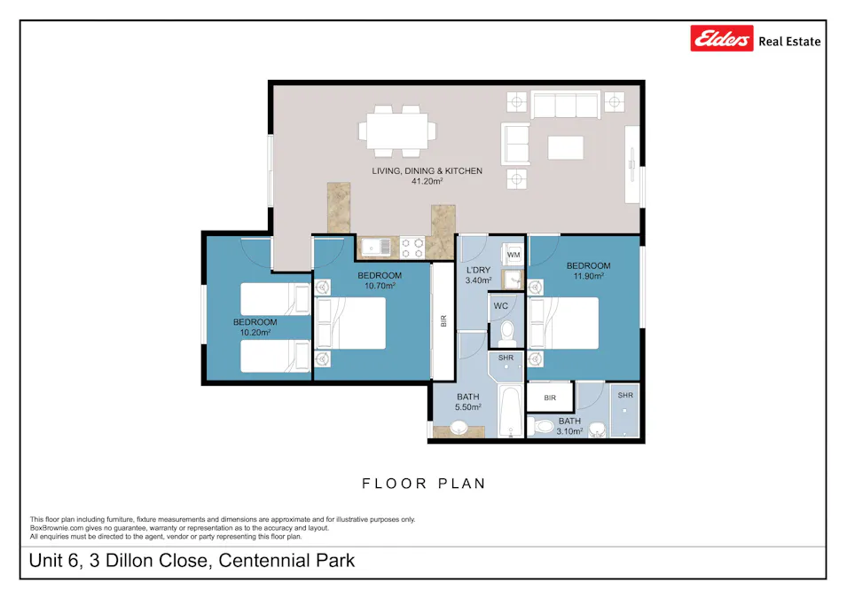 6/3 Dillon Close, Collingwood Park, WA, 6330 - Floorplan 1