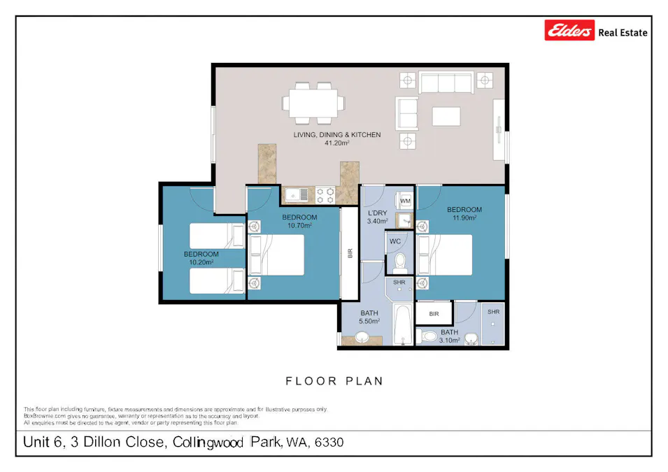 6/3 Dillon Close, Collingwood Park, WA, 6330 - Floorplan 1