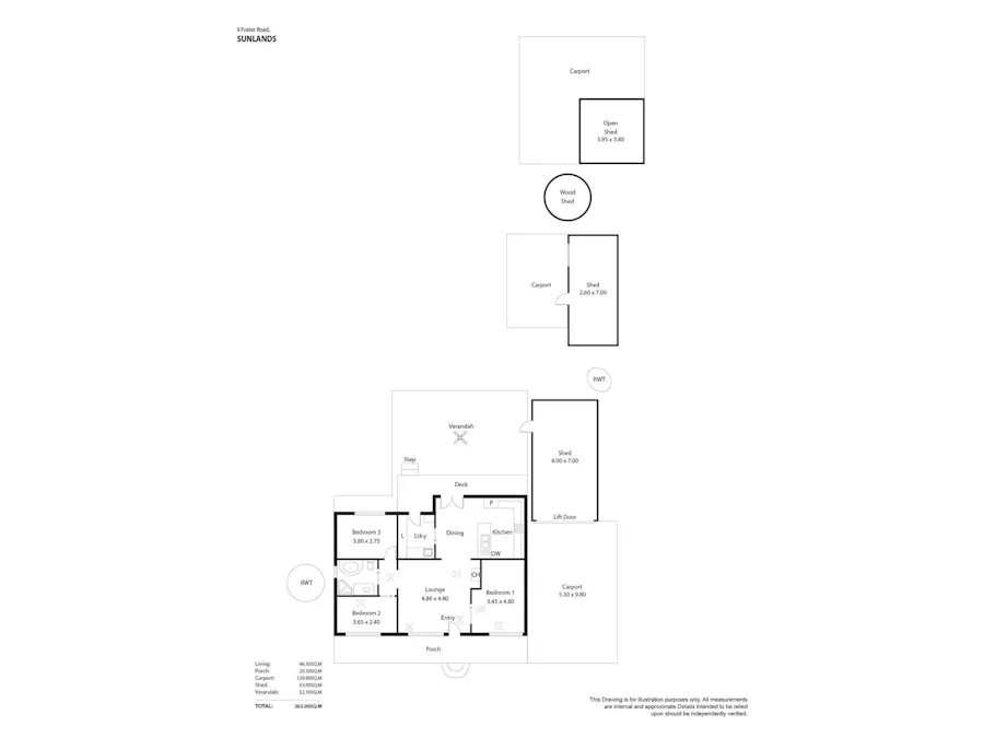 9 Foster Road, Sunlands, SA, 5322 - Floorplan 1