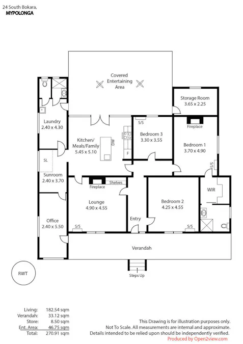 24 South Bokara Road, Mypolonga, SA, 5254 - Floorplan 1