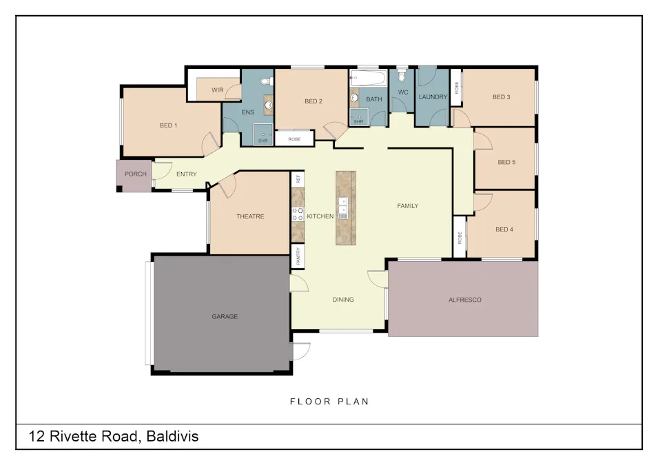 12 Rivette Road, Baldivis, WA, 6171 - Floorplan 1