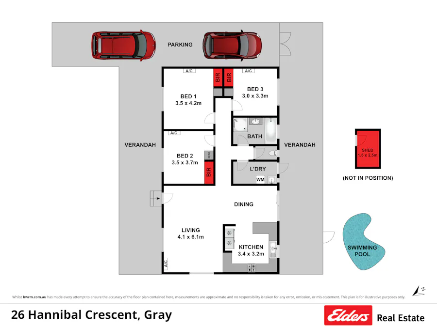 26 Hannibal Crescent, Gray, NT, 0830 - Floorplan 1