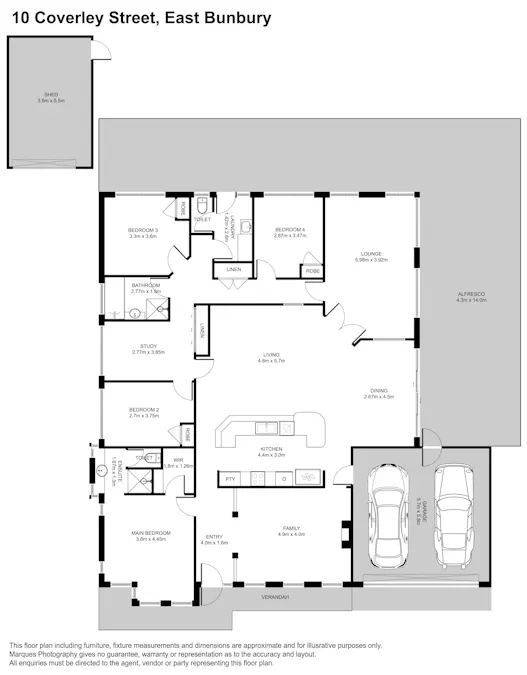 10 Coverley Street, East Bunbury, WA, 6230 - Floorplan 1
