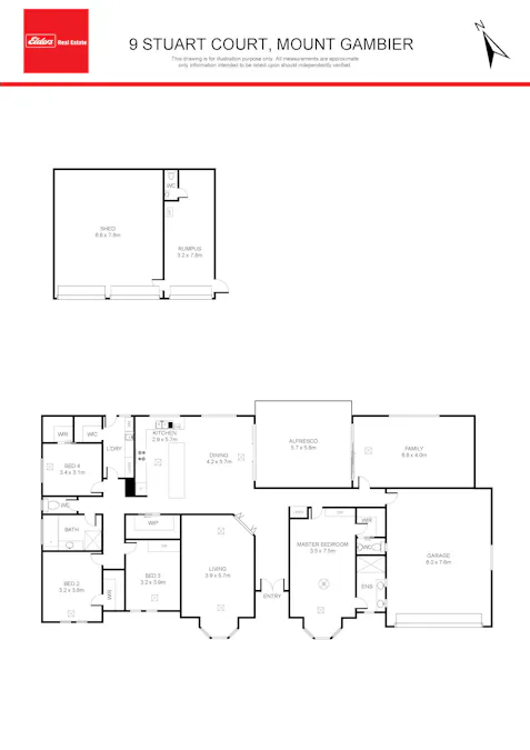 9 Stuart Court, Mount Gambier, SA, 5290 - Floorplan 1