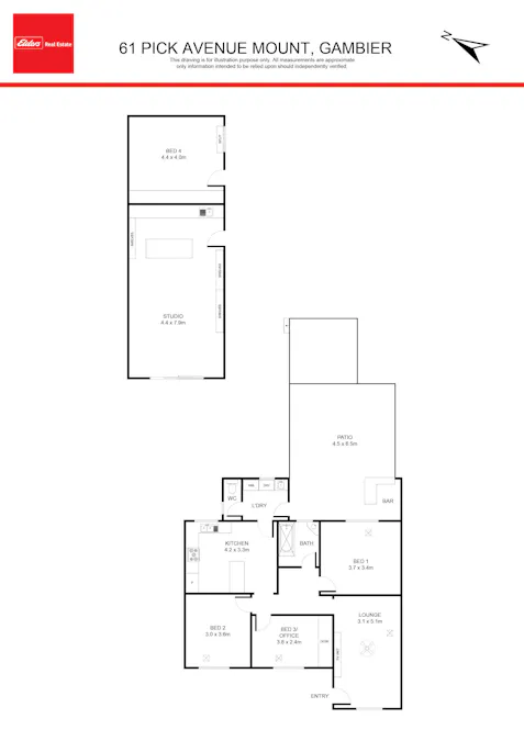 61 Pick Avenue, Mount Gambier, SA, 5290 - Floorplan 1