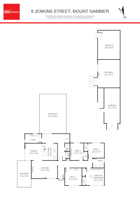 8 Jenkins Street, Mount Gambier, SA, 5290 - Floorplan 1