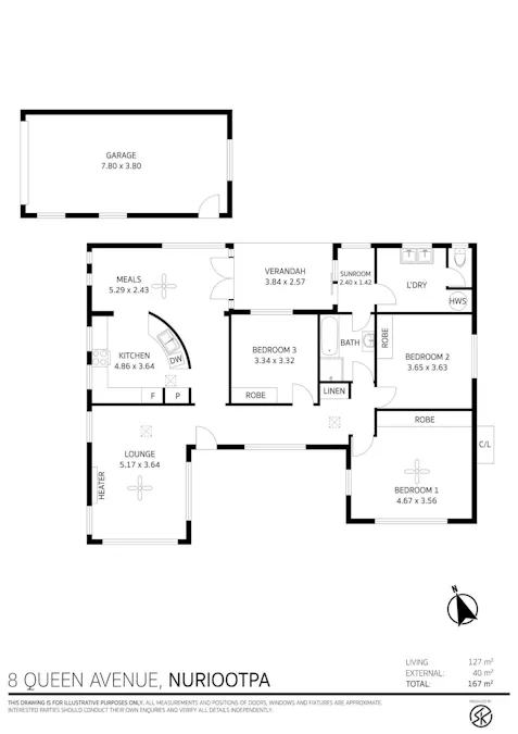 8 Queen Avenue, Nuriootpa, SA, 5355 - Floorplan 1