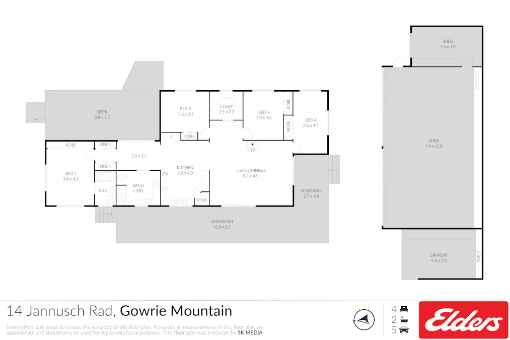 14  Jannusch Road, Gowrie Mountain, QLD, 4350 - Floorplan 1