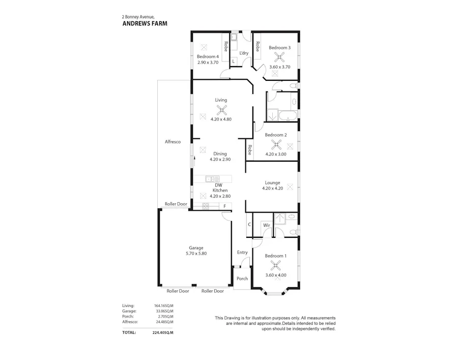 2 Bonney Avenue, Andrews Farm, SA, 5114 - Floorplan 1