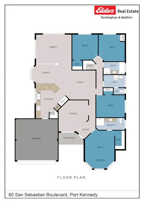 60 San Sebastian Boulevard, Port Kennedy, WA, 6172 - Floorplan 1
