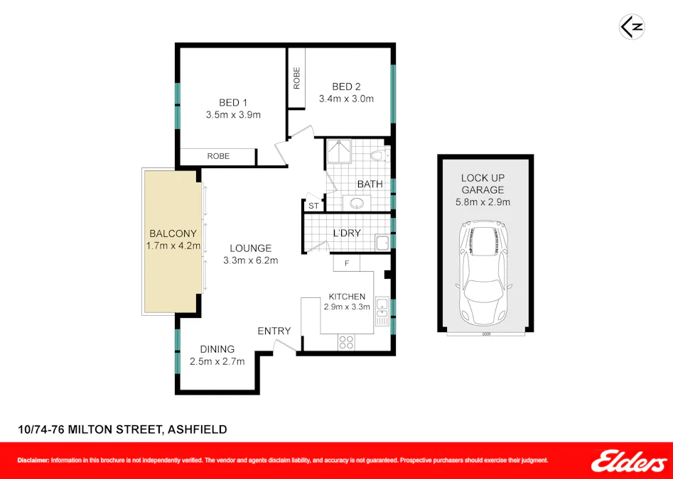 10/74-76 Milton Street, Ashfield, NSW, 2131 - Floorplan 1