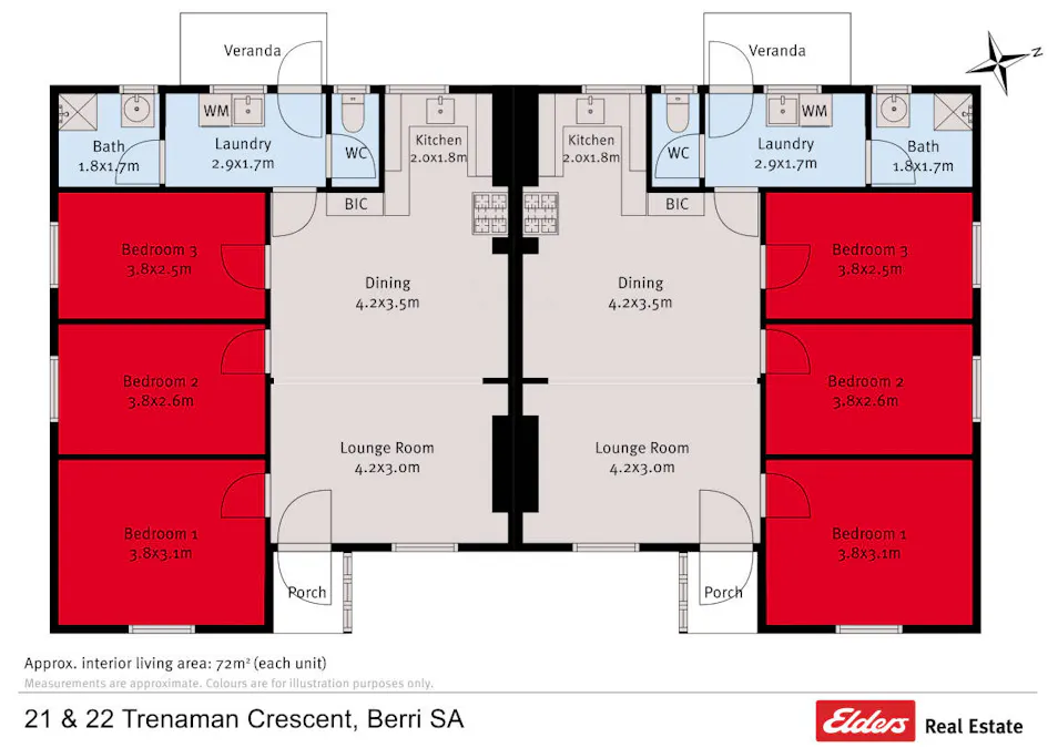21 & 22 Trenaman Crescent, Berri, SA, 5343 - Floorplan 1
