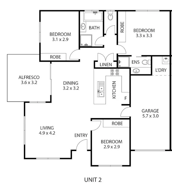 2/11 Boxsall Street, Newtown, QLD, 4350 - Floorplan 1