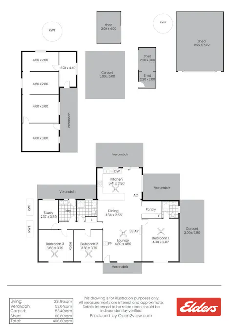 16 Park Terrace, Minlaton, SA, 5575 - Floorplan 1