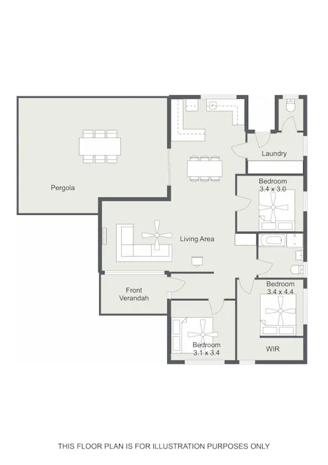 13 Fifth Avenue, Naracoorte, SA, 5271 - Floorplan 1