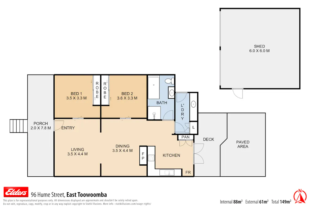 96 Hume Street, East Toowoomba, QLD, 4350 - Floorplan 1