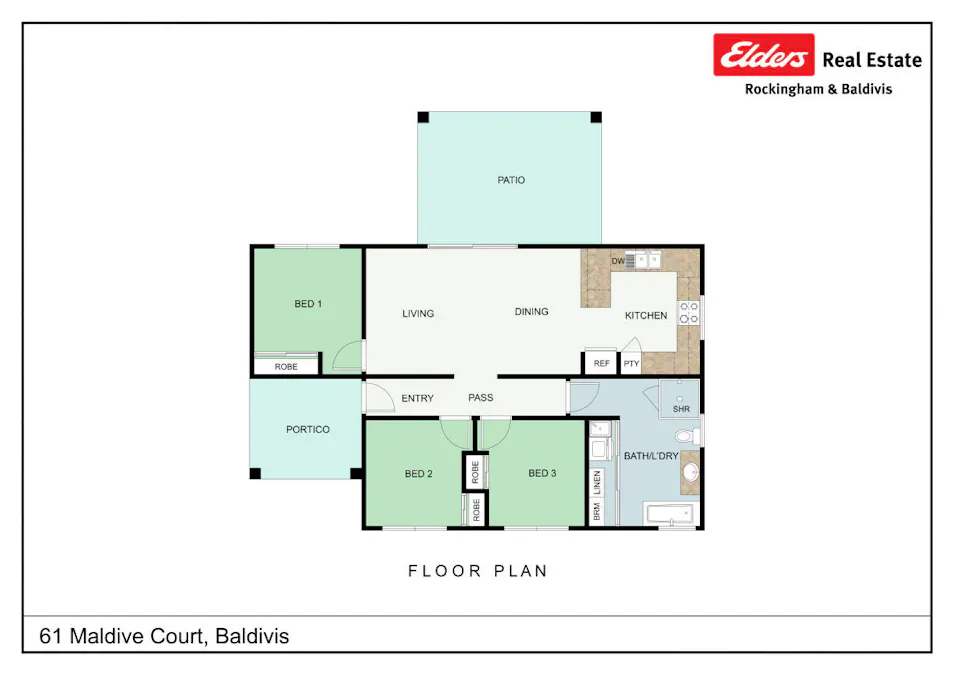 61 Maldive Court, Baldivis, WA, 6171 - Floorplan 1
