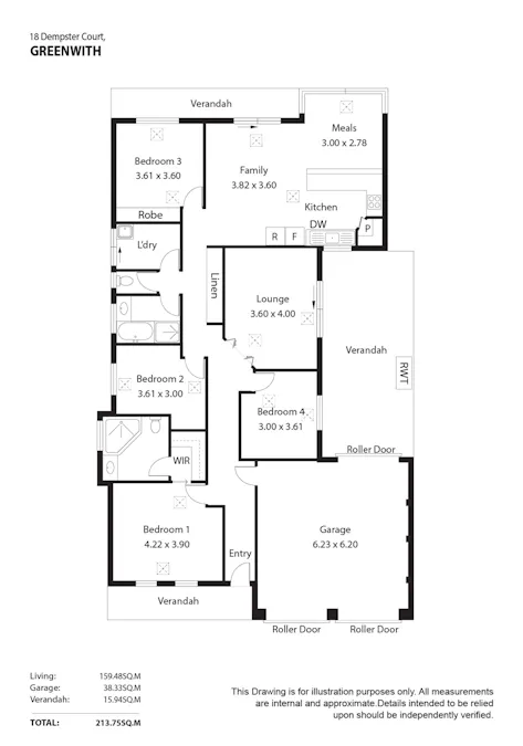 18 Dempster Court, Greenwith, SA, 5125 - Floorplan 1