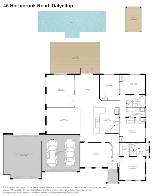 45 Hornibrook Road, Dalyellup, WA, 6230 - Floorplan 1