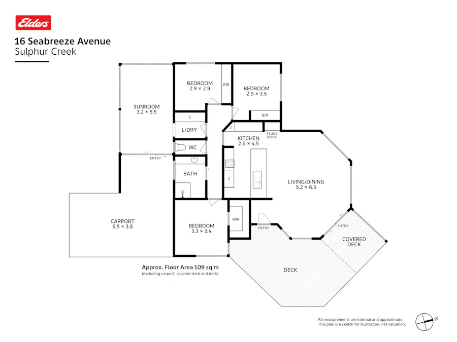 16 Seabreeze Avenue, Sulphur Creek, TAS, 7316 - Floorplan 1