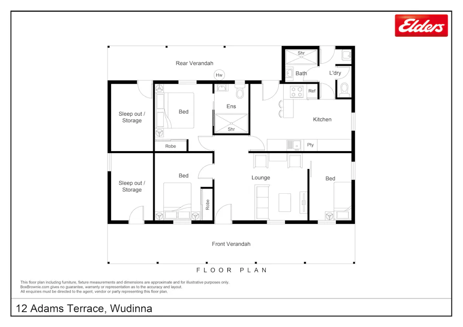 12 Adams Terrace, Wudinna, SA, 5652 - Floorplan 1