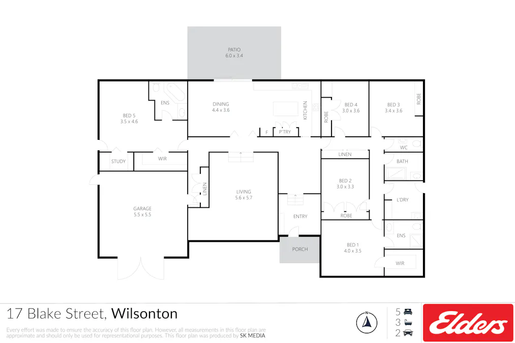 17 Blake Street, Wilsonton Heights, QLD, 4350 - Floorplan 1