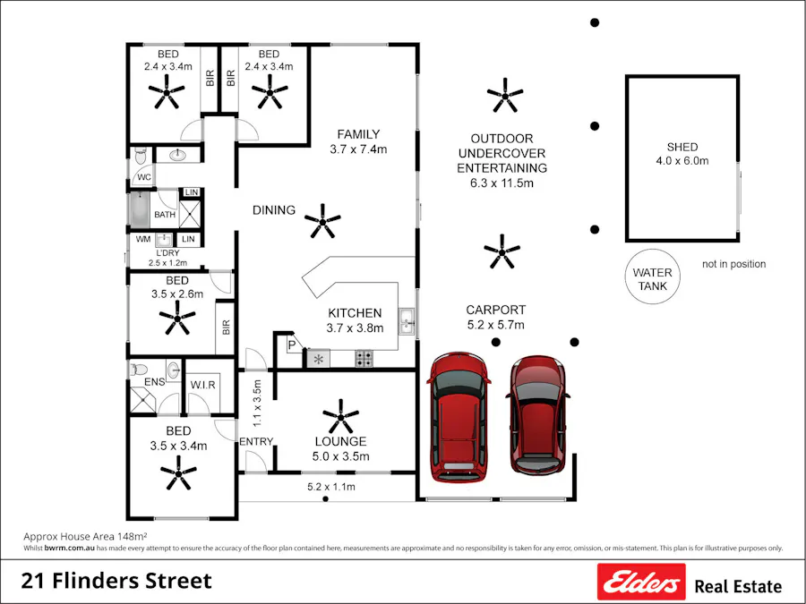 21 Flinders Street, Renmark, SA, 5341 - Floorplan 1