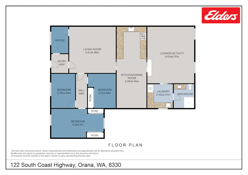 122 South Coast Highway, Orana, WA, 6330 - Floorplan 1