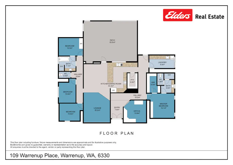 109 Warrenep Place, Warrenup, WA, 6330 - Floorplan 1