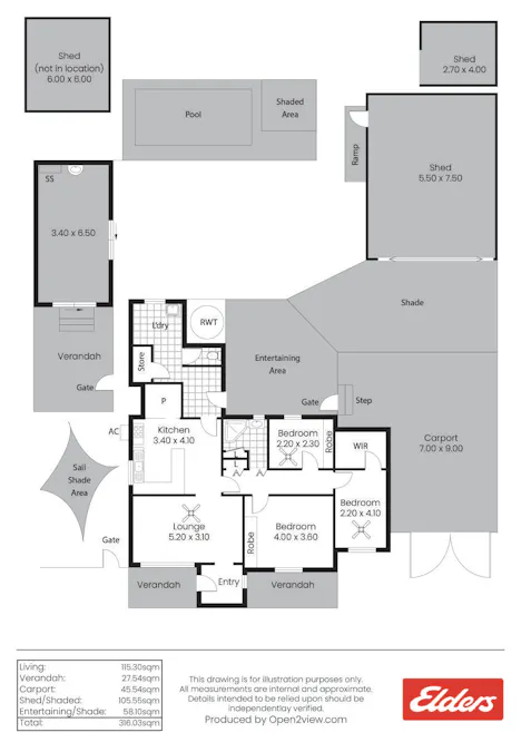 15 Morris Crescent, Whyalla Norrie, SA, 5608 - Floorplan 1