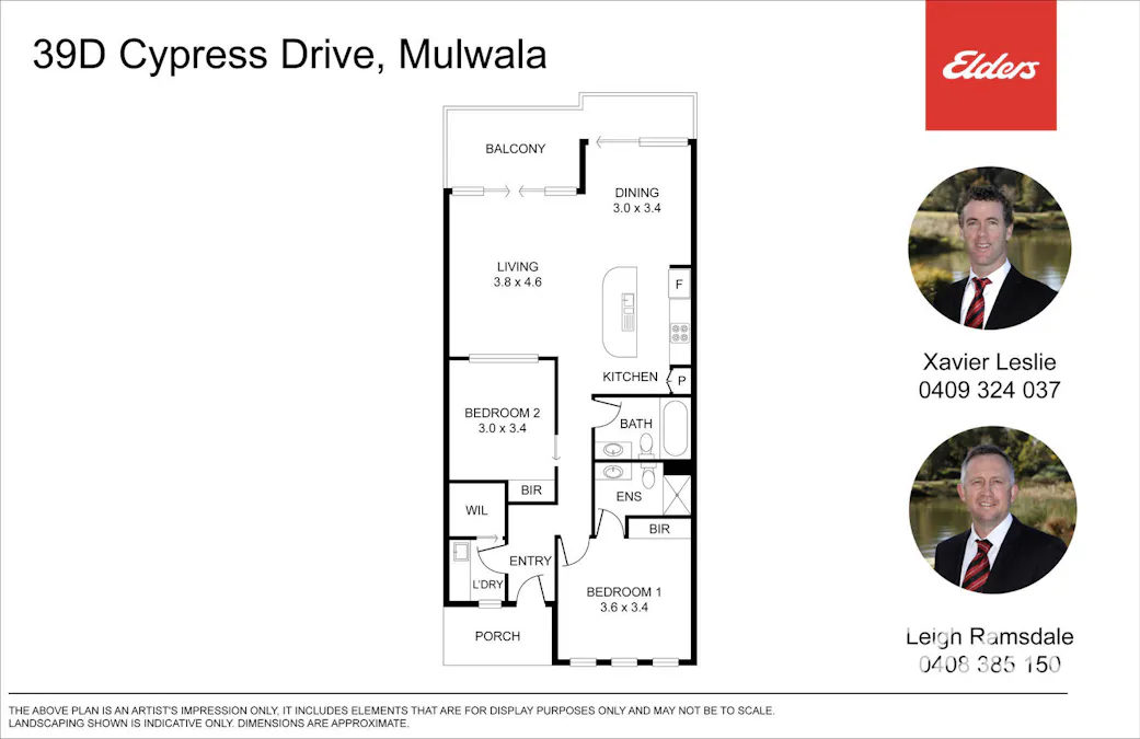 39D Cypress Drive, Mulwala, NSW, 2647 - Floorplan 1