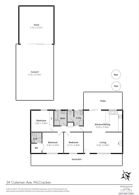 34 Coleman Avenue, Mccracken, SA, 5211 - Floorplan 1