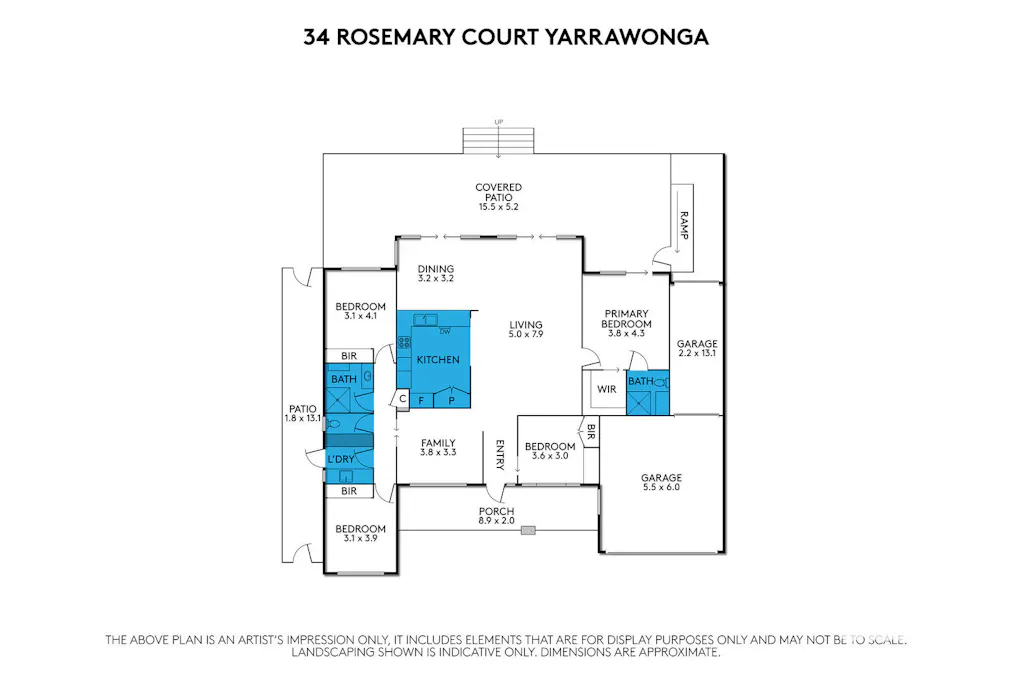 34 Rosemary Court, Yarrawonga, VIC, 3730 - Floorplan 2