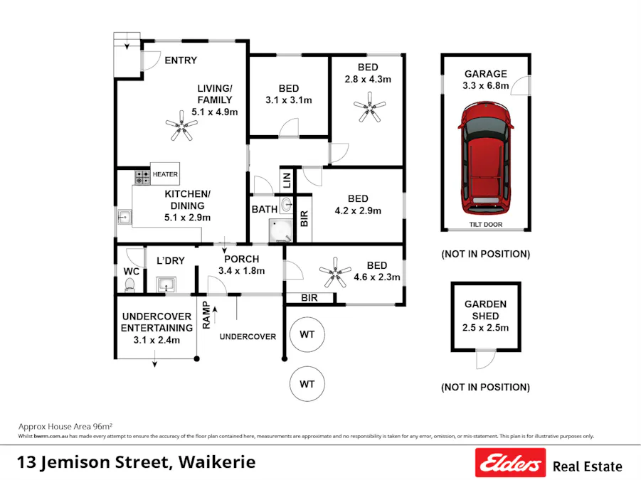 13 Jemison Street, Waikerie, SA, 5330 - Floorplan 1