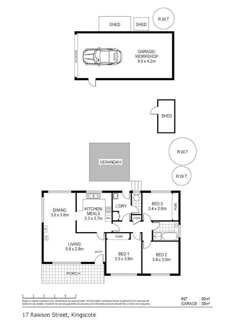 17 Rawson Street, Kingscote, SA, 5223 - Floorplan 1
