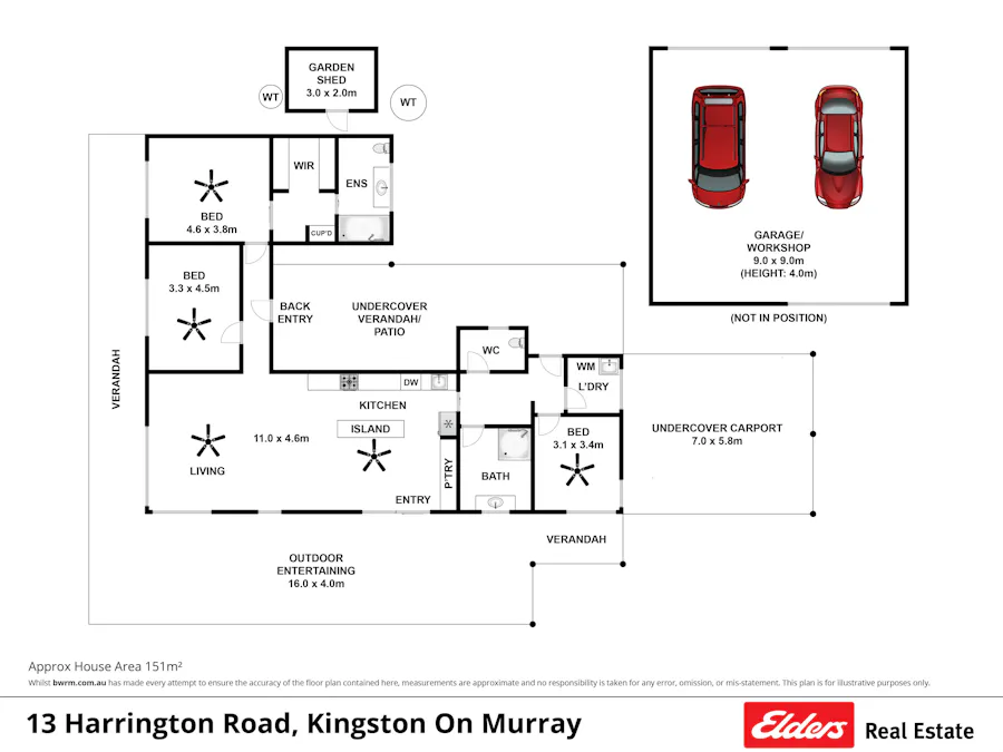 13 Harrington Road, Kingston On Murray, SA, 5331 - Floorplan 1