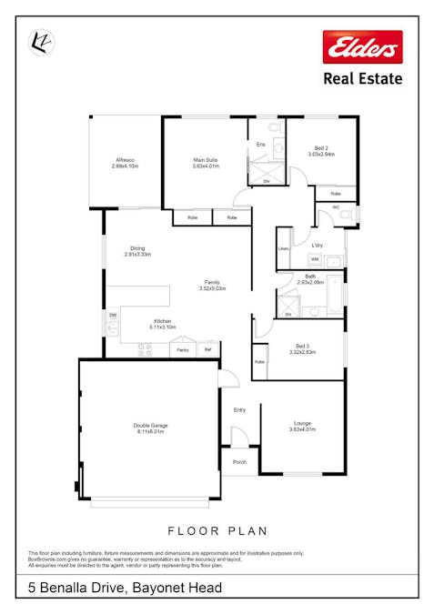 5 Benalla Drive, Bayonet Head, WA, 6330 - Floorplan 1