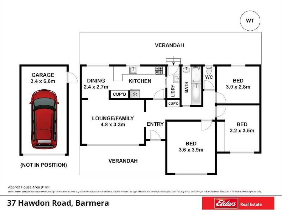 37 Hawdon Street, Barmera, SA, 5345 - Floorplan 1