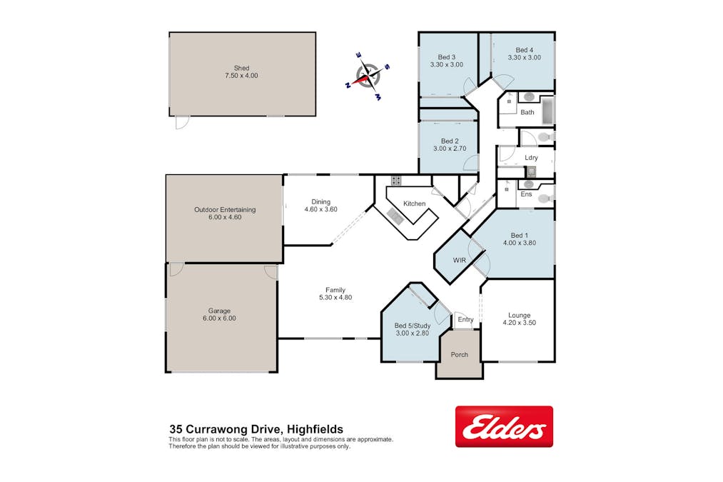 35 Currawong Drive, Highfields, QLD, 4352 - Floorplan 1
