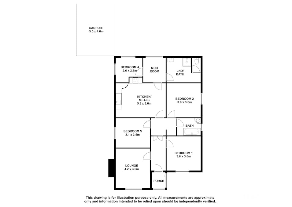 6 Benton Street, Millicent, SA, 5280 - Floorplan 1