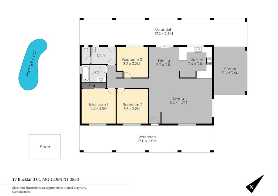 17 Buckland Court, Moulden, NT, 0830 - Floorplan 1