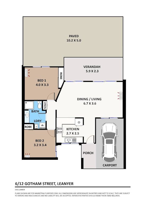 6/12 Gotham Street, Leanyer, NT, 0812 - Floorplan 1