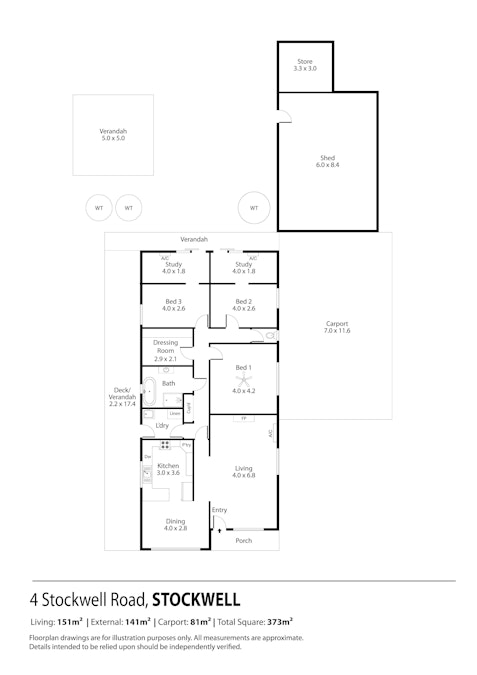 4 Stockwell Road, Stockwell, SA, 5355 - Floorplan 1