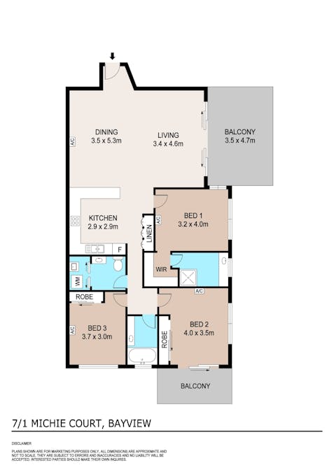 7/1 Michie Court, Bayview, NT, 0820 - Floorplan 1