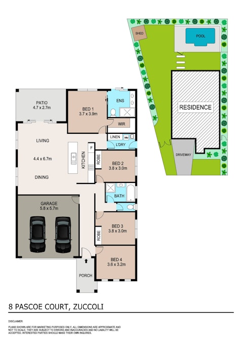 8 Pascoe Court, Zuccoli, NT, 0832 - Floorplan 1