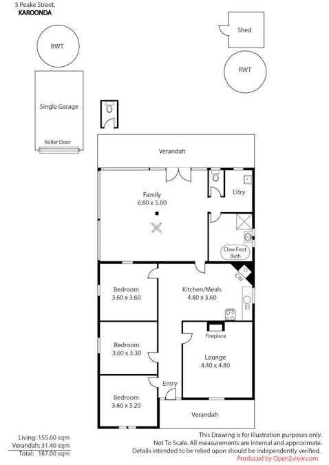 5 Peake Street, Karoonda, SA, 5307 - Floorplan 1